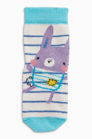 Multi Bunny Socks Five Pack (Younger Girls)
